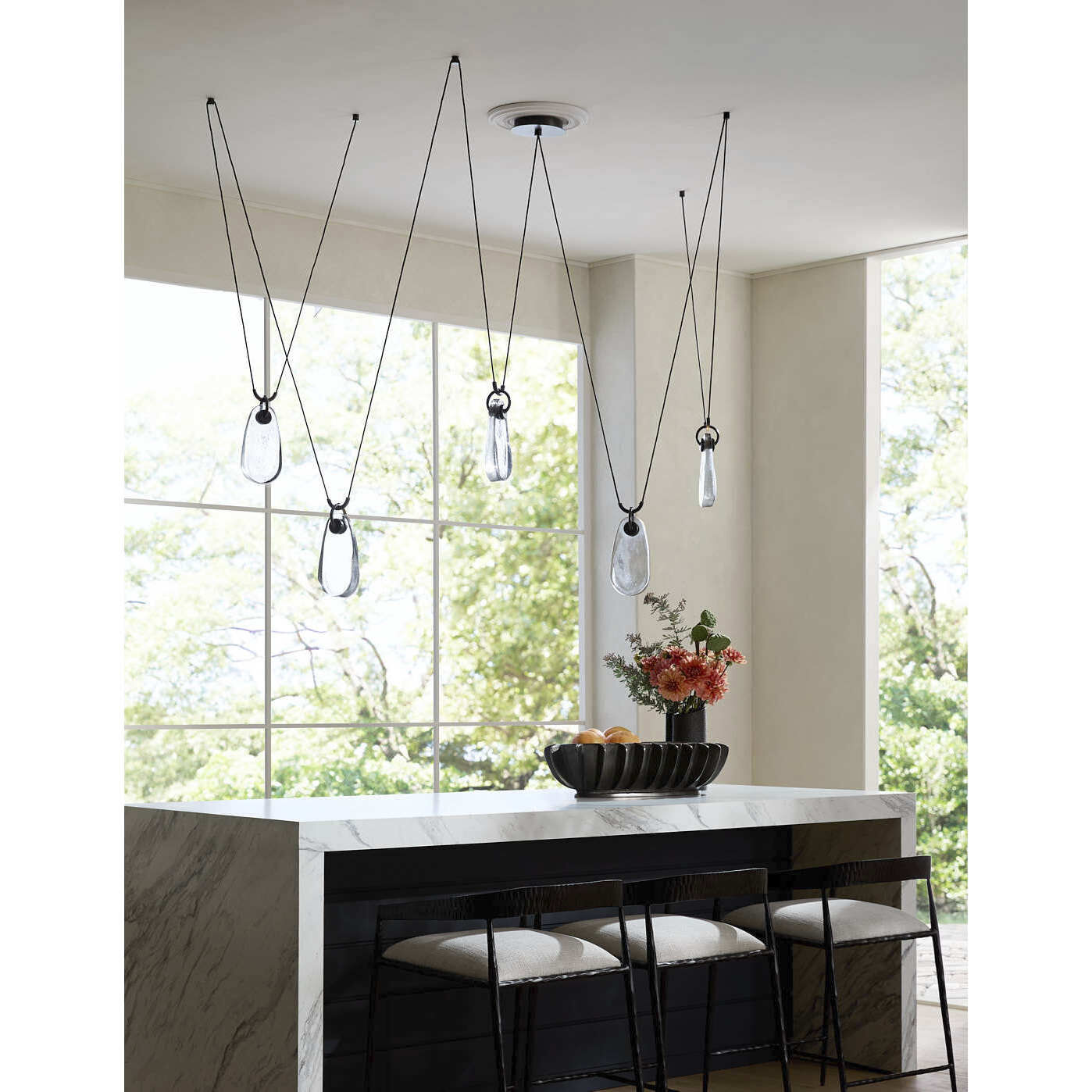 Melt 5 Light 63 inch English Bronze Chandelier Ceiling Light